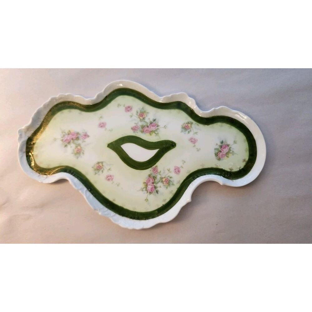 Vintage Cleanor China Austria Victorian Vanity Dresser Tray Roses Floral